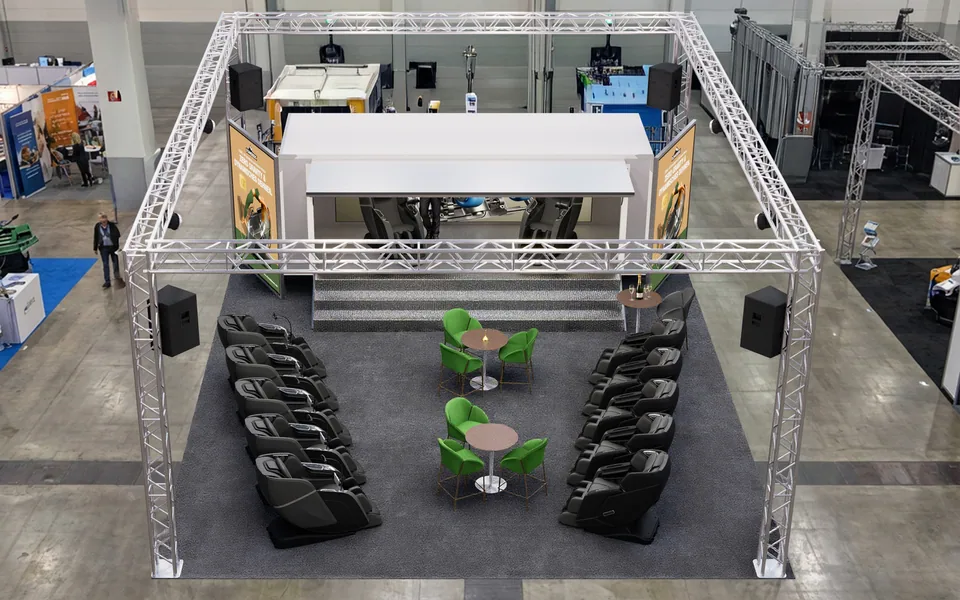 Donnerberg: exhibition booth visualization for massage chairs