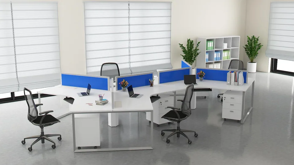 AFC India workstation furniture render