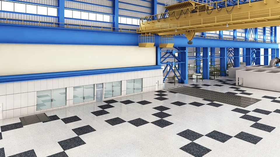 Reliance Sasan power project 3D rendering