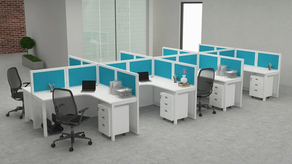 AFC India workstation furniture render