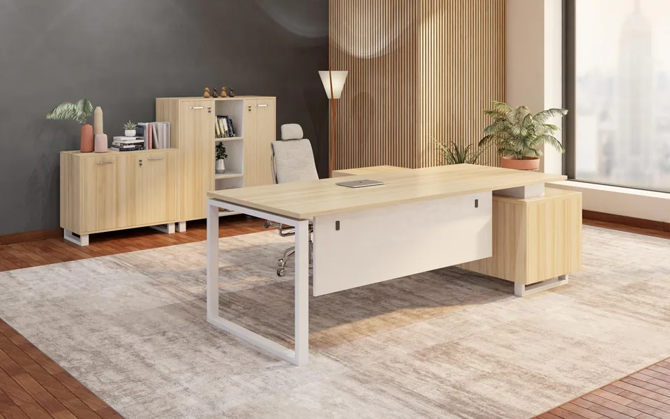AFC India: private office furniture 3D rendering