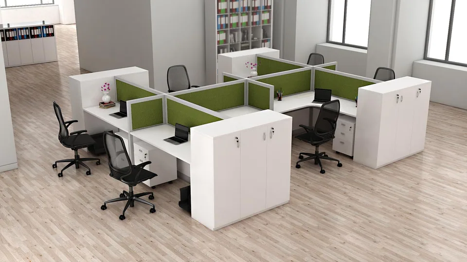 AFC India workstation furniture render