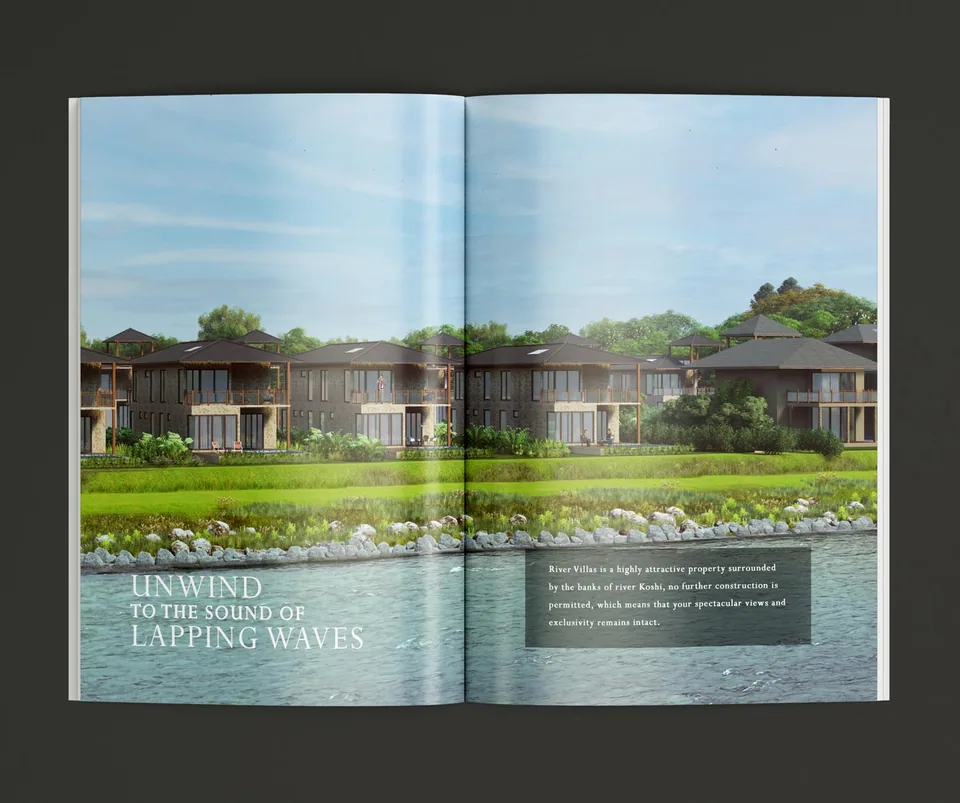 River Villas Jim Corbett 3D rendering