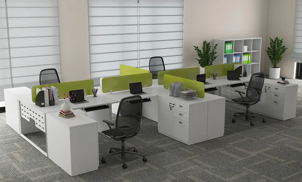 AFC India workstation furniture render